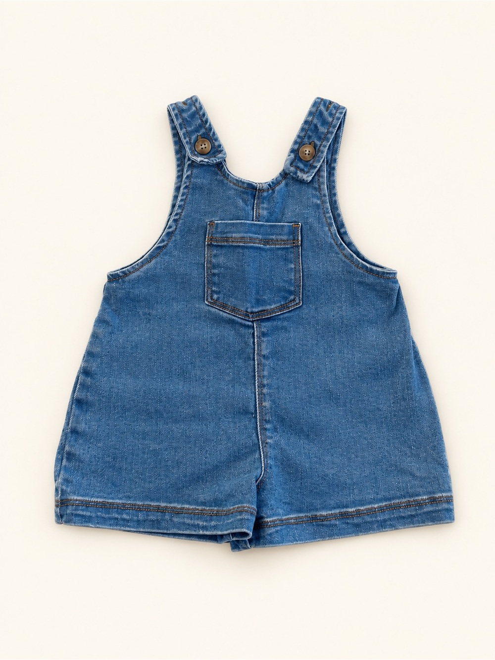 Jax & Lennon Blue Denim Short Overalls- Unisex